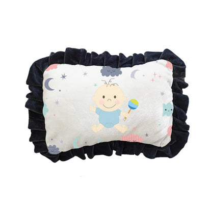 Prints and Cuts Small Baby Infants Head Shape Ultra Soft Pillow for Kids/Toddler/Baby (0-2 Years)