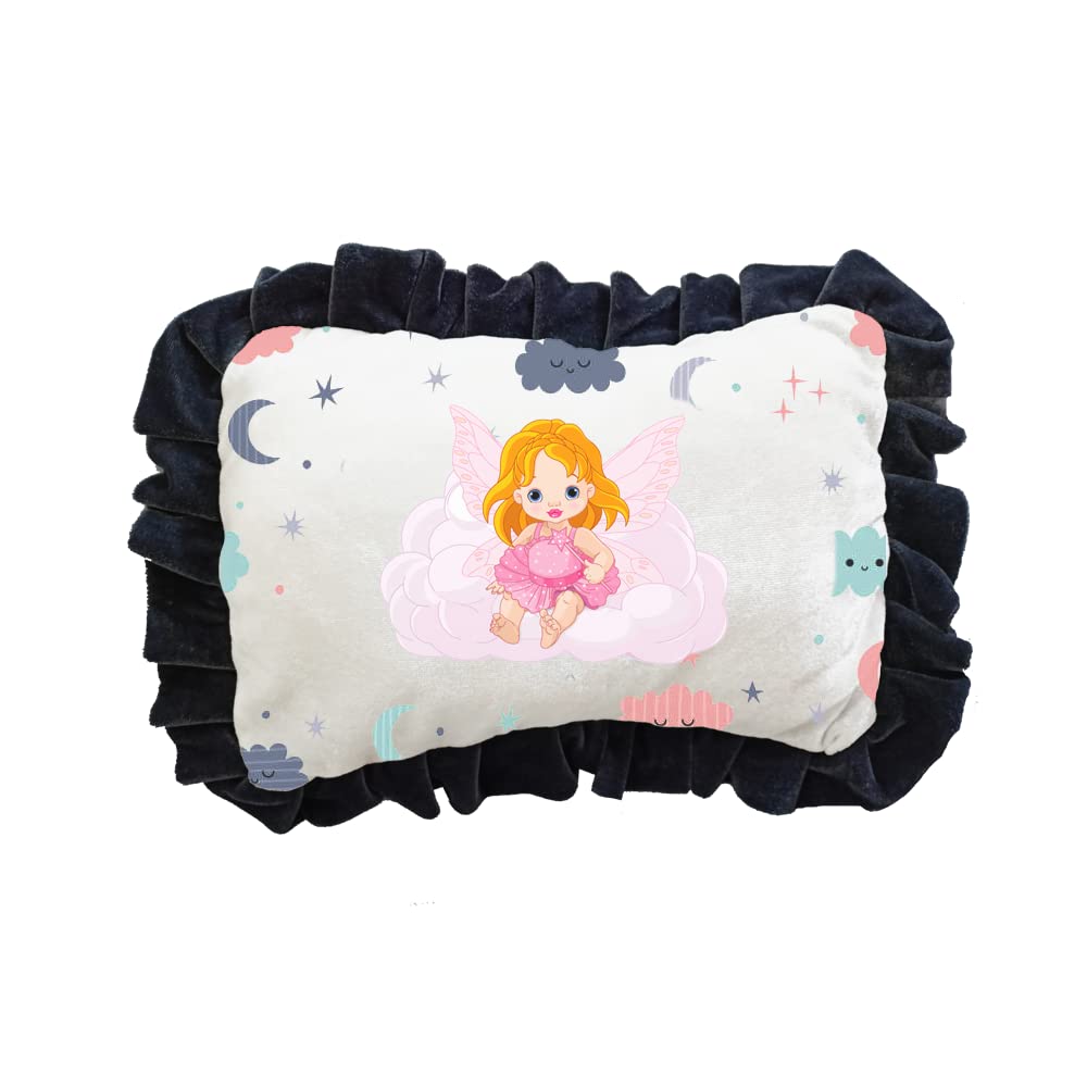 Prints and Cuts Fairy Infants Head Shape Ultra Soft Pillow for Kids/Toddler/Baby (0-2 Years)