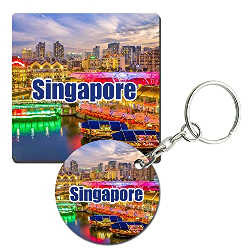 Prints and Cuts Singapore Awesome Set of Fridge Magnet and Key Chain (Combo)