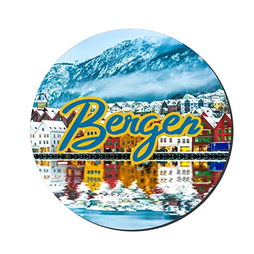 Prints and Cuts Bergen City Decorative Large Fridge Magnet