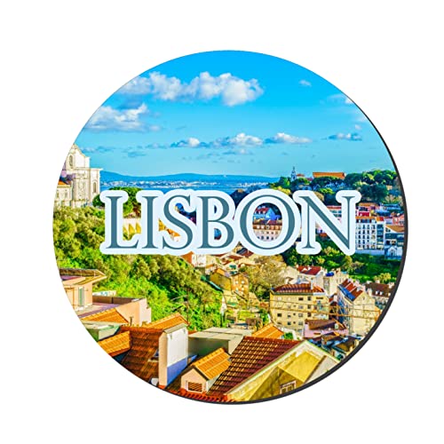 Prints and Cuts Lisbon Tourism Decorative Large Fridge Magnet