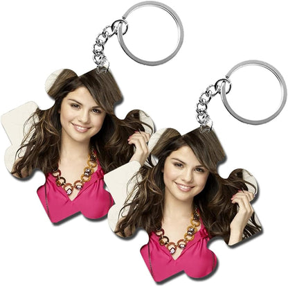 ShopTwiz Selena Gomezzz Wooden Puzzle Key Ring (Set of 2)