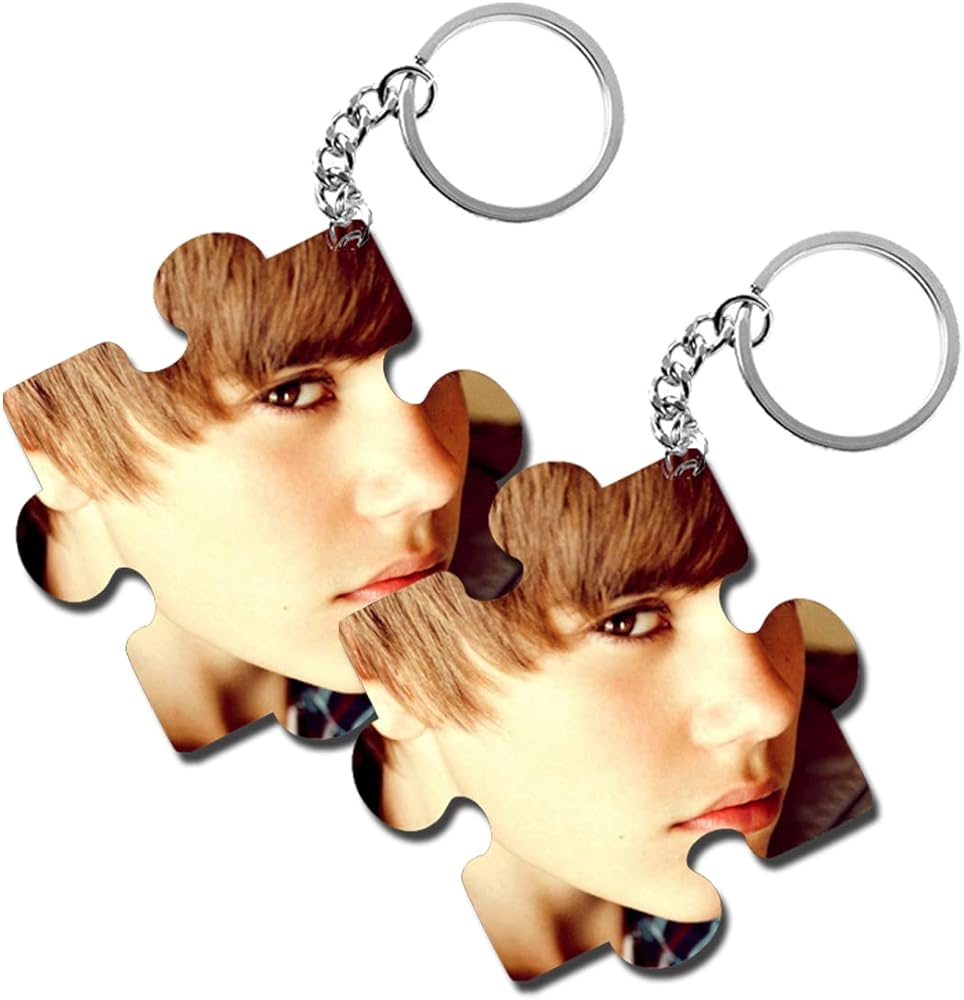 ShopTwiz Bieber Wooden Puzzle Key Ring (Set of 2)