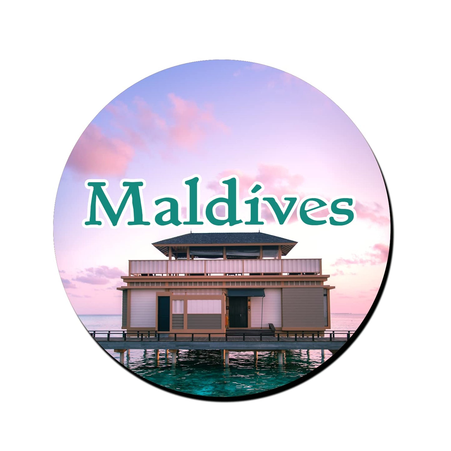 ShopTwiz Maldives City Decorative Large Fridge Magnet