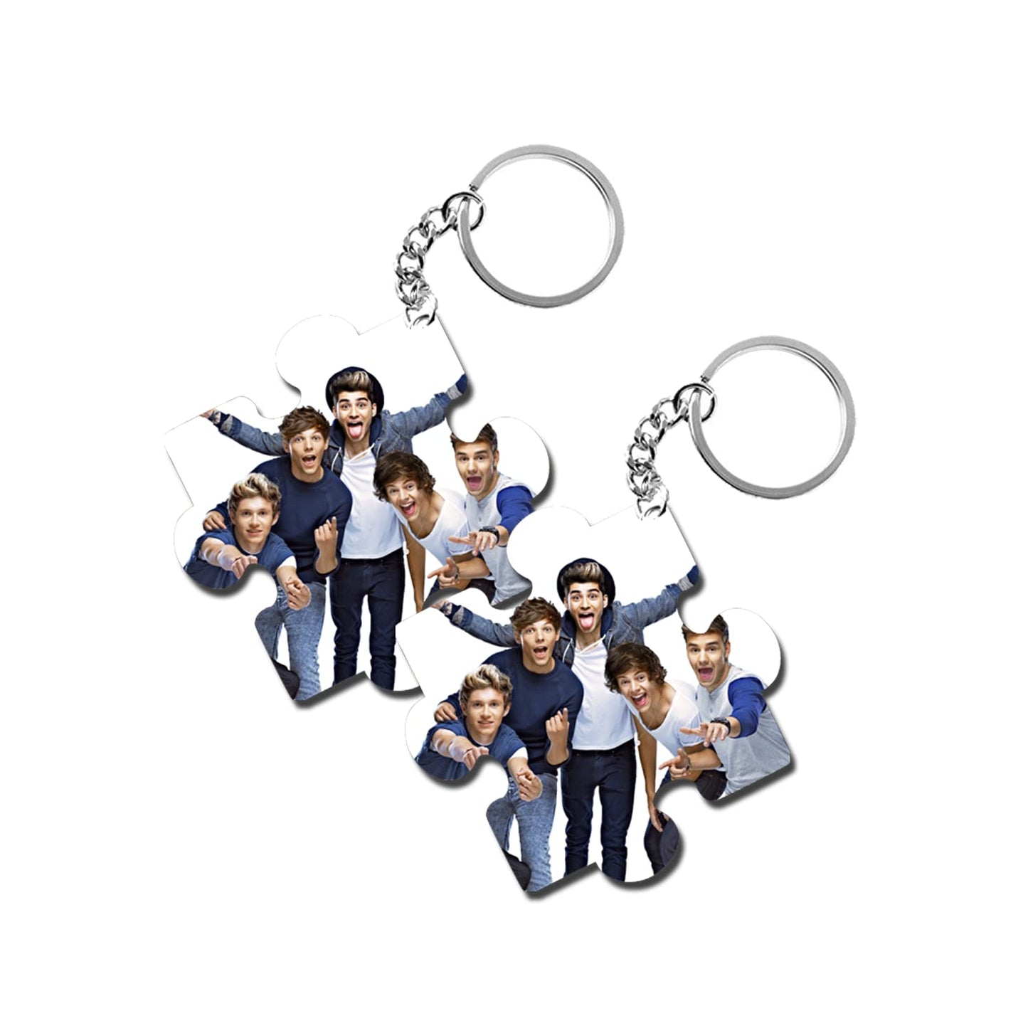 ShopTwiz One Direction Multicolour Wooden Puzzle Key Ring