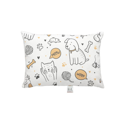 Prints and Cuts Toddler/Baby/New Born Pillow with Extra Soft Pillow Cover - Dog Rat Mom - 9" x 12" - Baby Pillow for Bedding, Bed Set - (Set of 1)