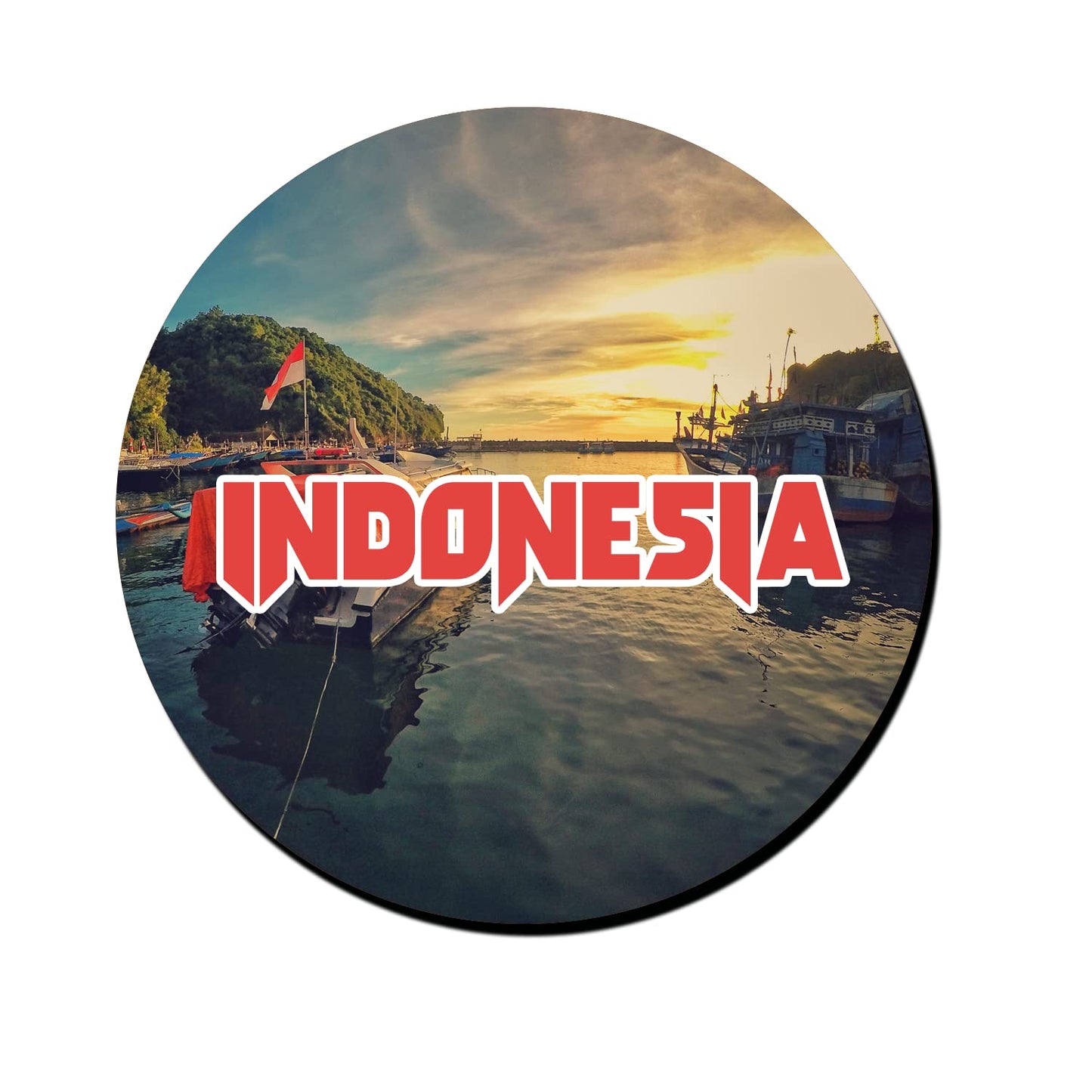 ShopTwiz Indonesia Tourism Decorative Large Fridge Magnet