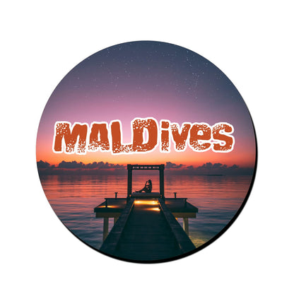 ShopTwiz Maldives Scenery Decorative Large Fridge Magnet