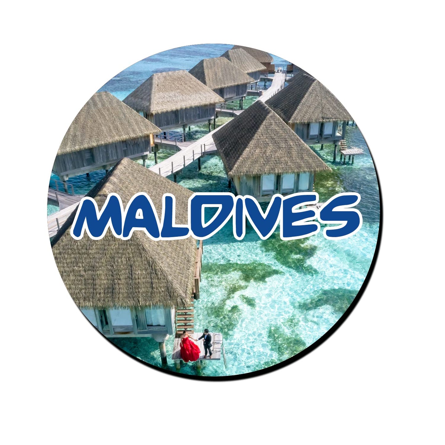 ShopTwiz Maldives Travel Decorative Large Fridge Magnet