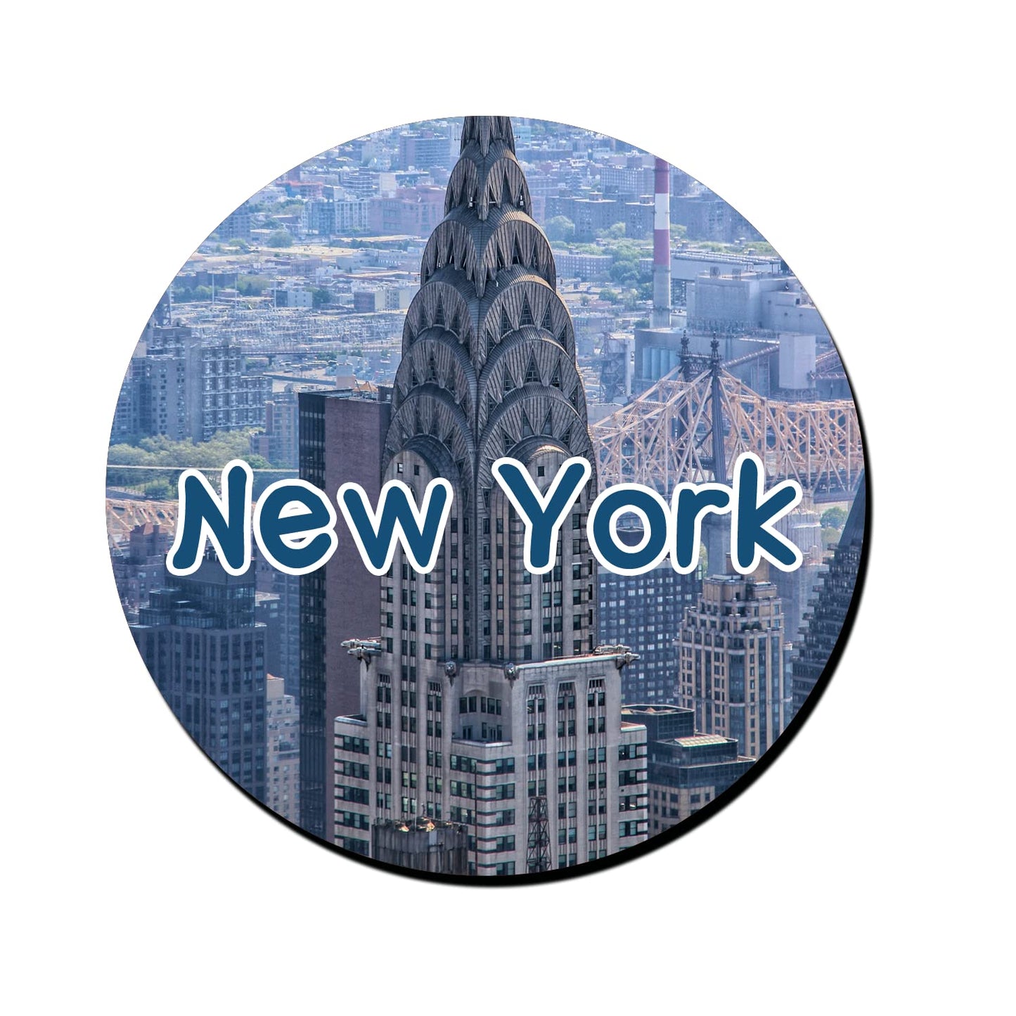 ShopTwiz New York Travel Decorative Large Fridge Magnet