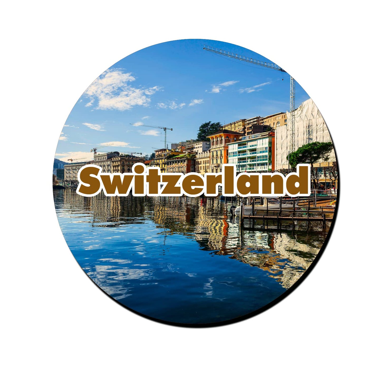 ShopTwiz Switzerland Graceful Decorative Large Fridge Magnet