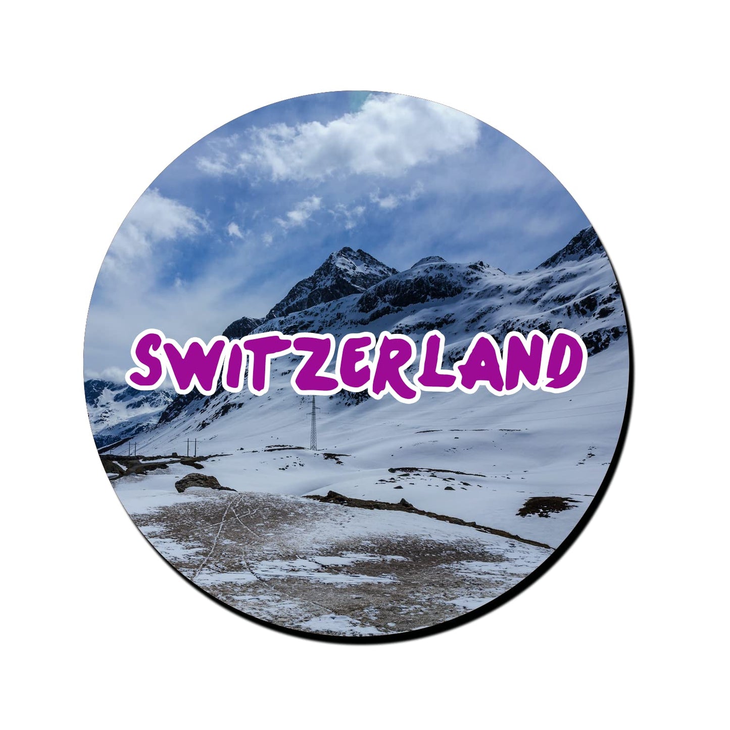 ShopTwiz Switzerland Scenic Decorative Large Fridge Magnet