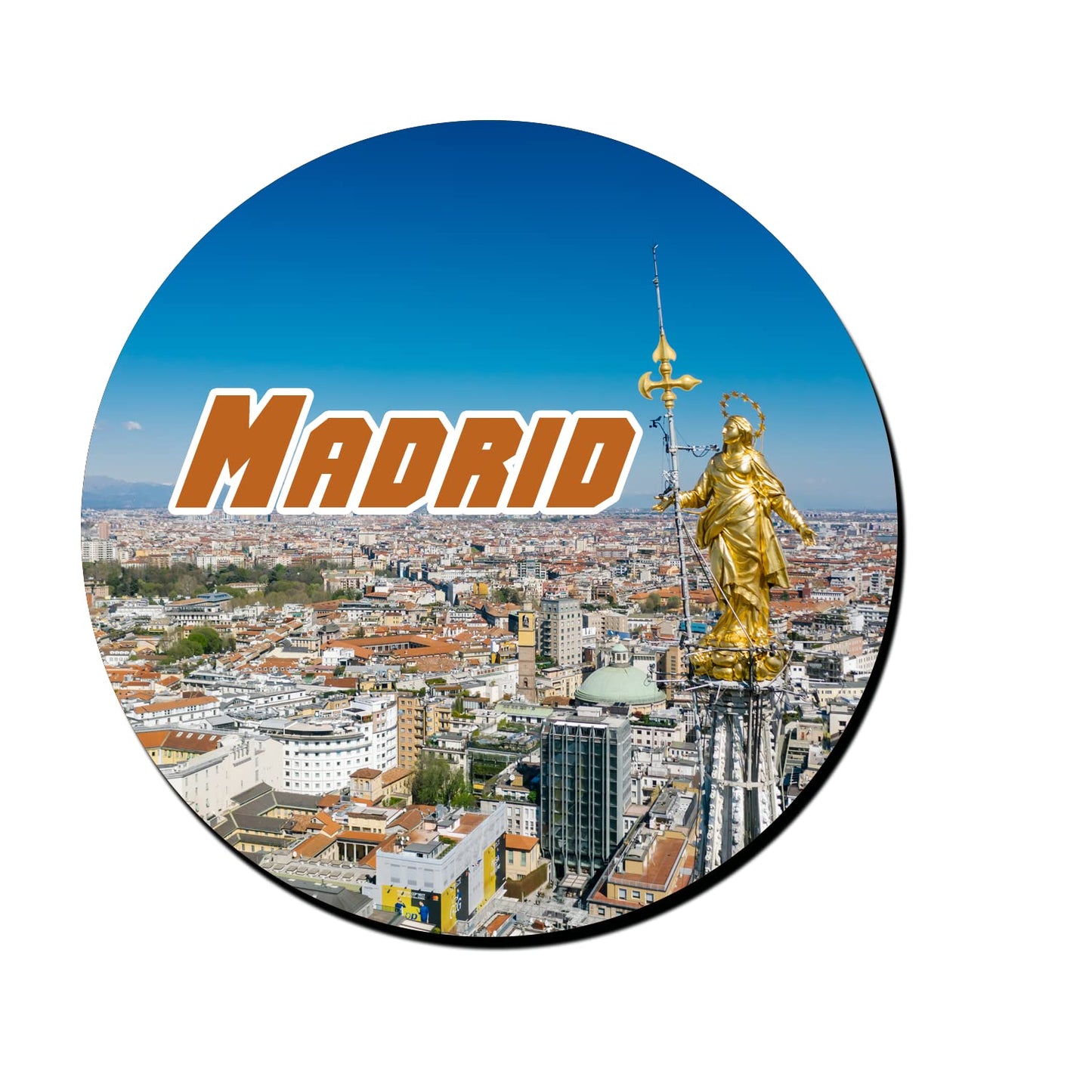 ShopTwiz Madrid Travel Decorative Large Fridge Magnet