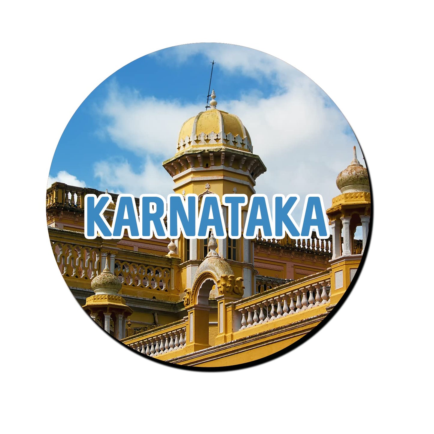 ShopTwiz Karnataka City Decorative Large Fridge Magnet