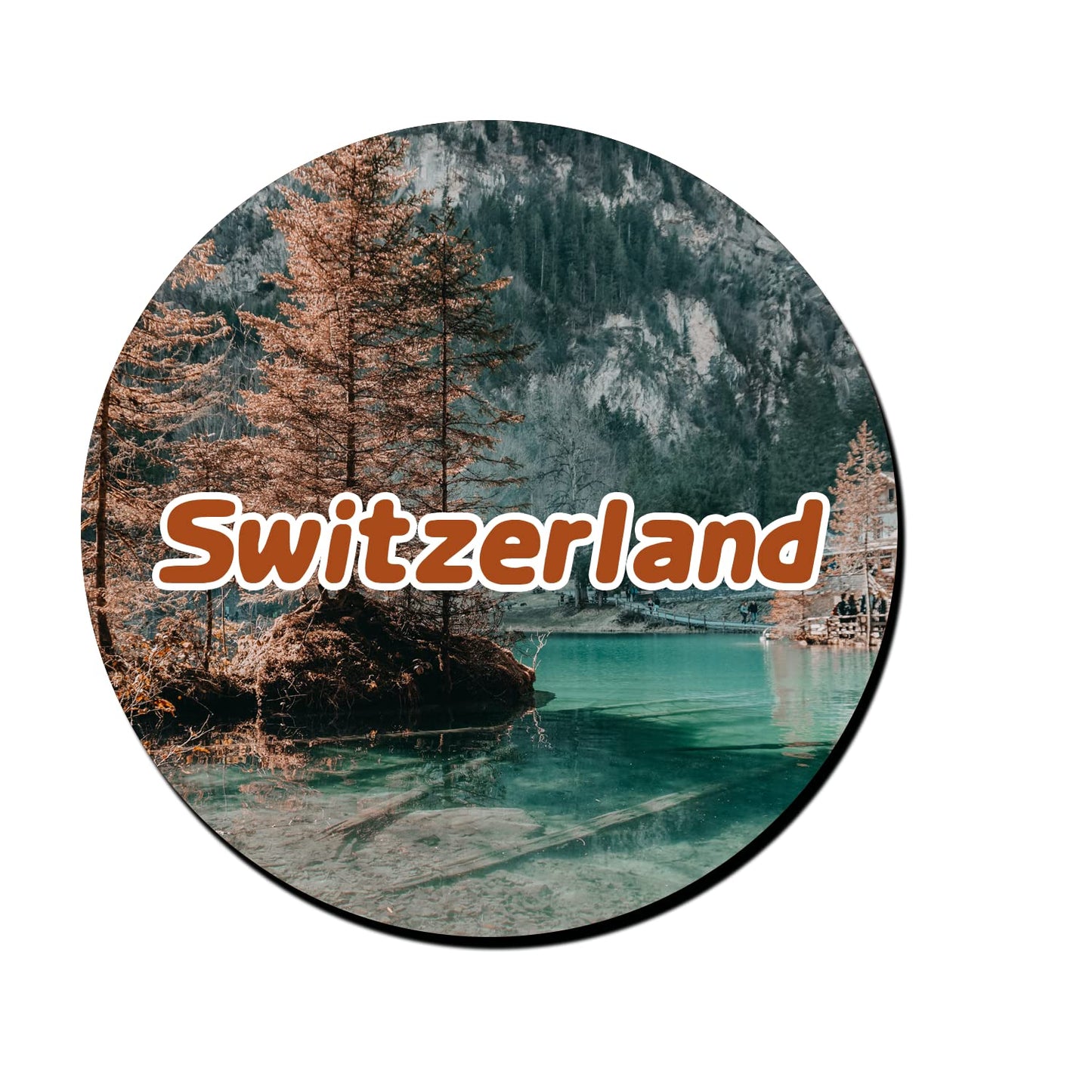 ShopTwiz Switzerland Scenery Decorative Large Fridge Magnet