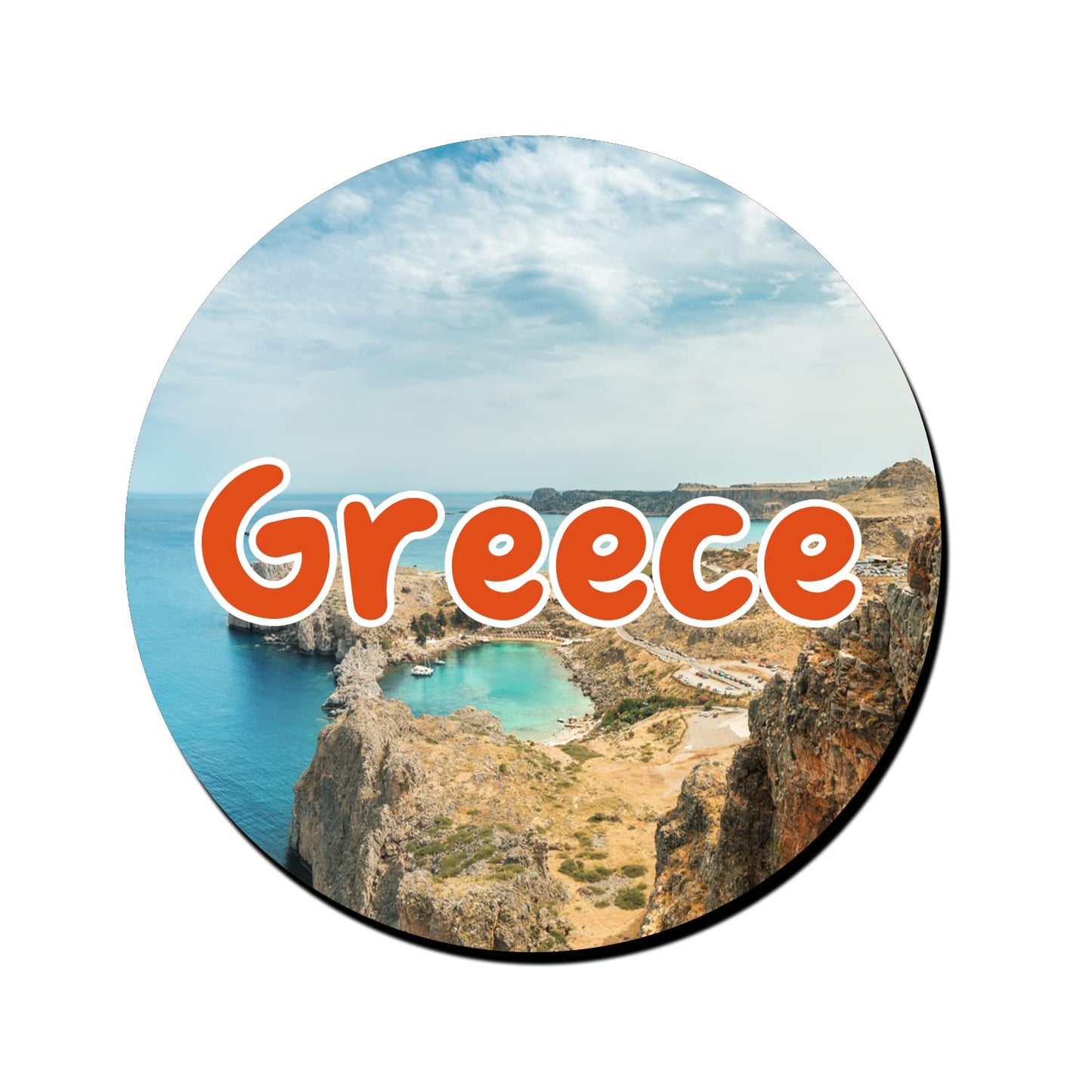 ShopTwiz Greece Paradise Decorative Large Fridge Magnet
