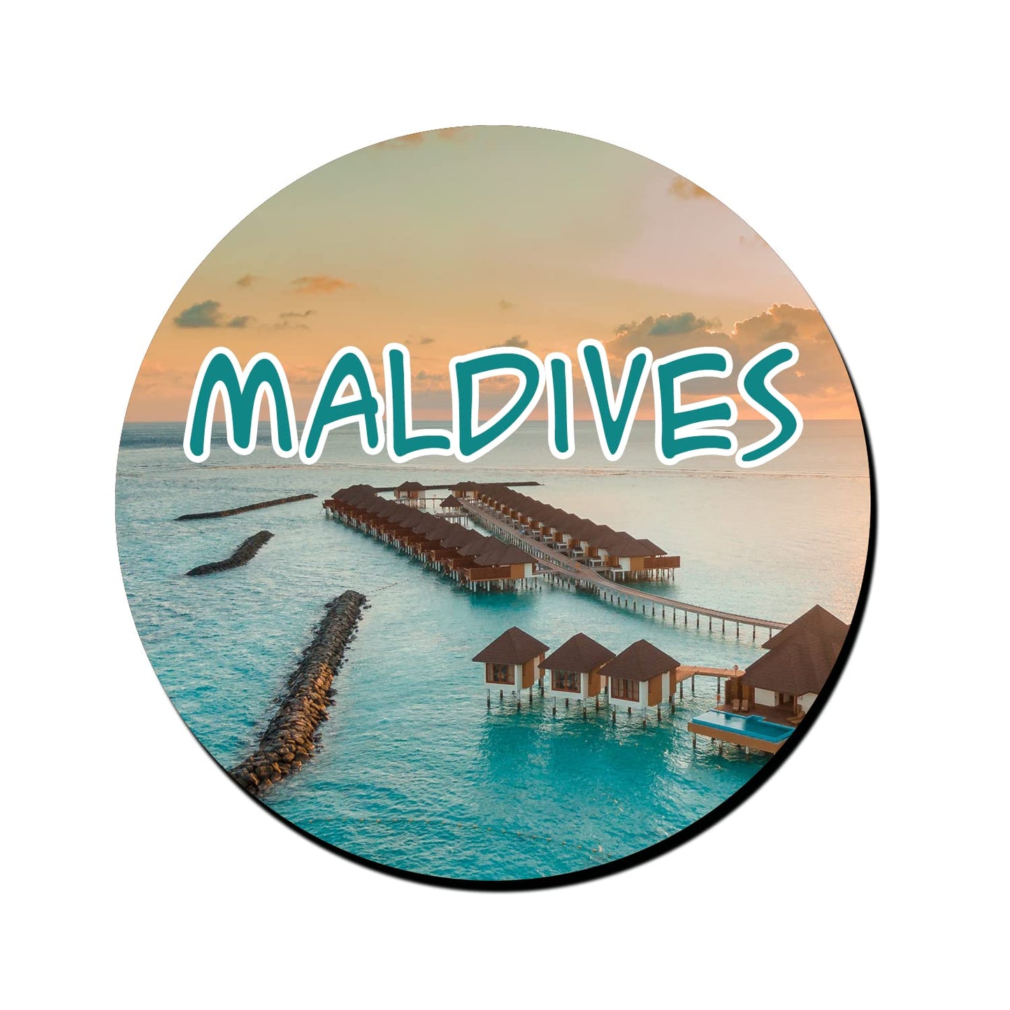 ShopTwiz Maldives Paradise Decorative Large Fridge Magnet