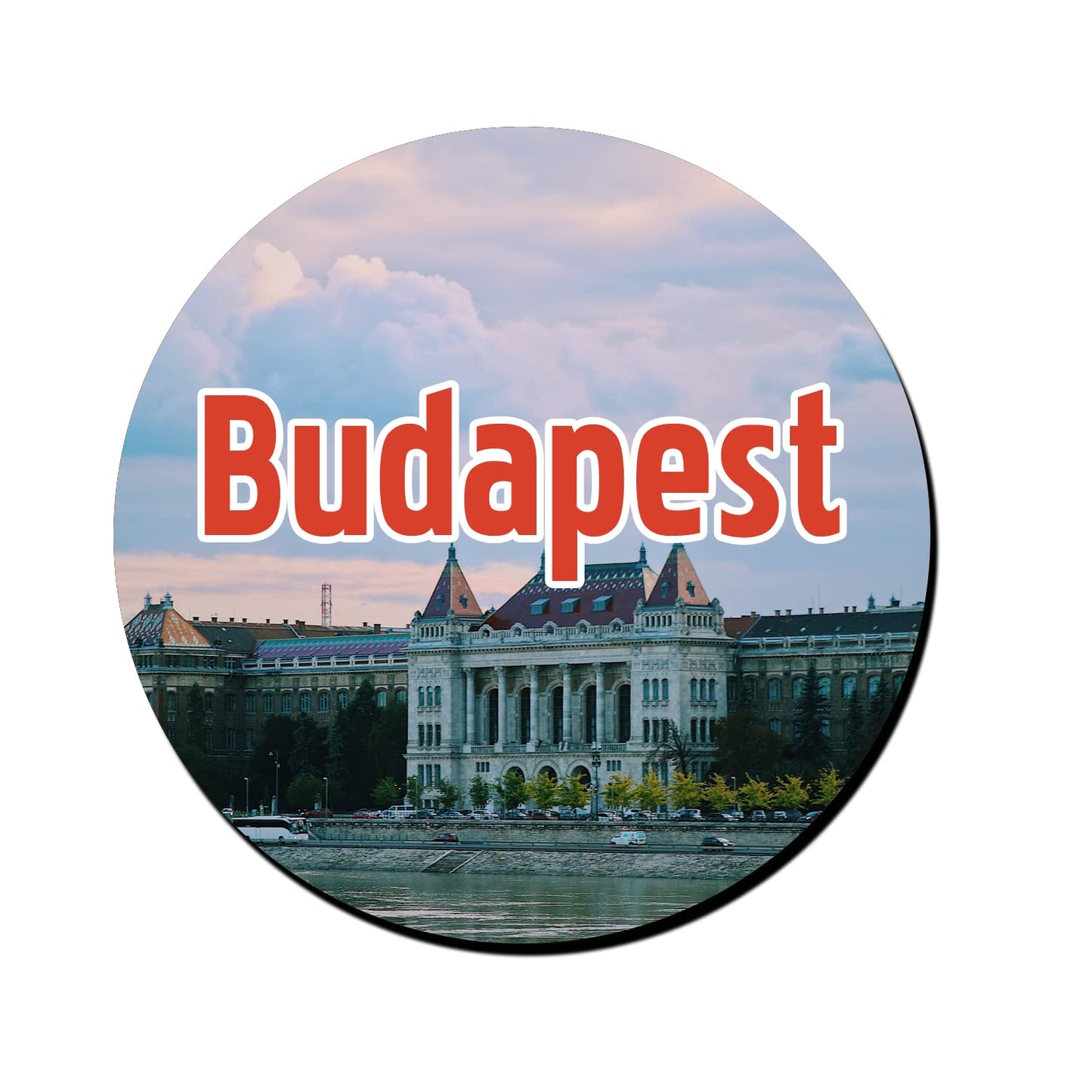 ShopTwiz Budapest Picture Decorative Large Fridge Magnet