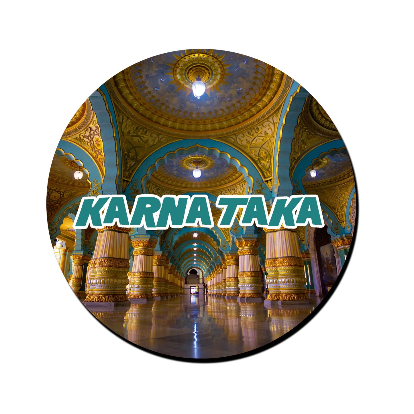 ShopTwiz Karnataka Tour Decorative Large Fridge Magnet