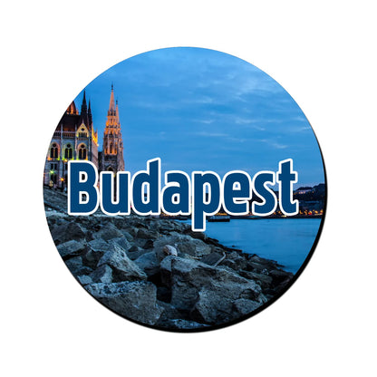 ShopTwiz Budapest View Decorative Large Fridge Magnet