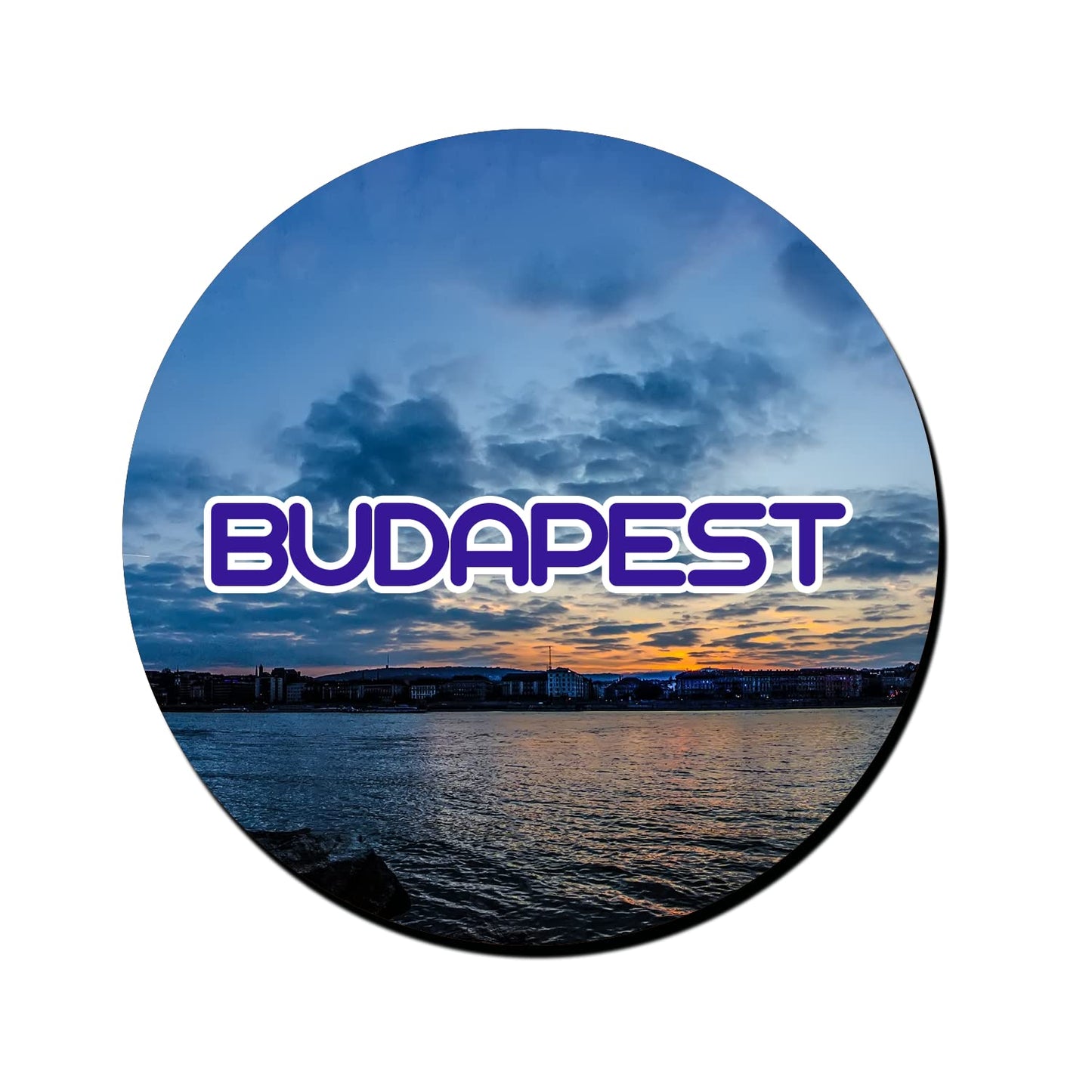 ShopTwiz Budapest Travel Decorative Large Fridge Magnet