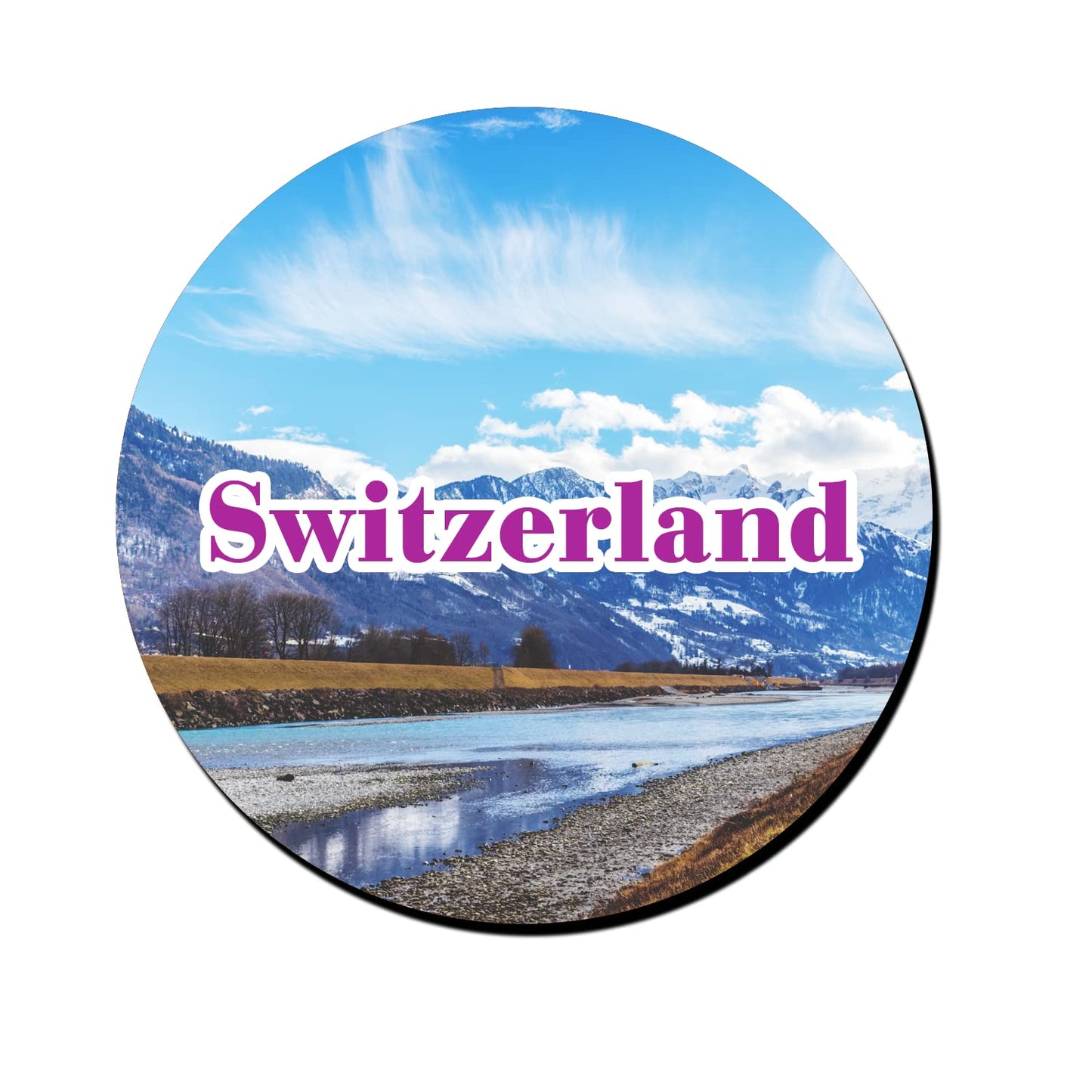 ShopTwiz Switzerland Collection Decorative Large Fridge Magnet