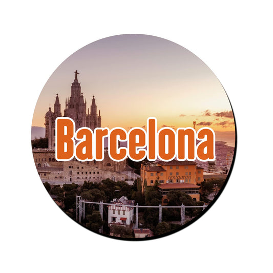 ShopTwiz Barcelona Tourism Decorative Large Fridge Magnet