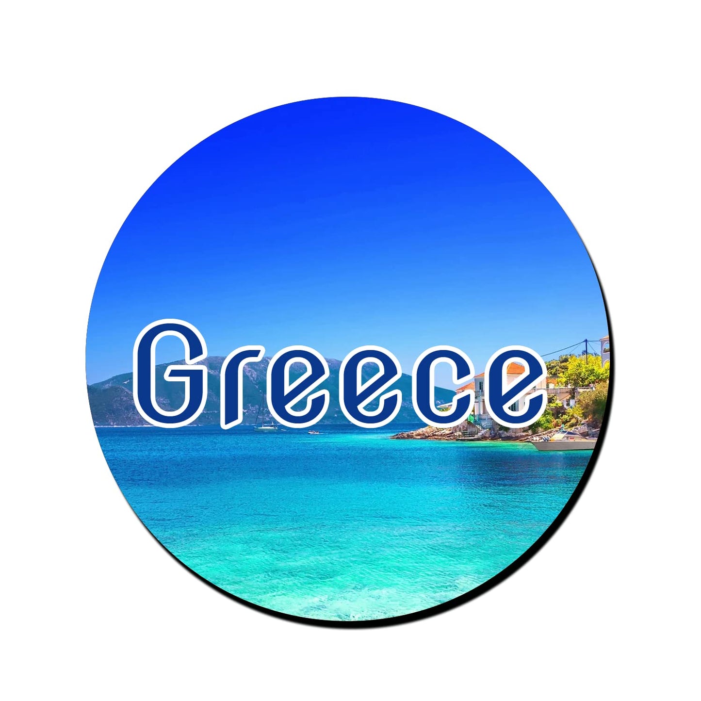 ShopTwiz Greece Wonderland Decorative Large Fridge Magnet