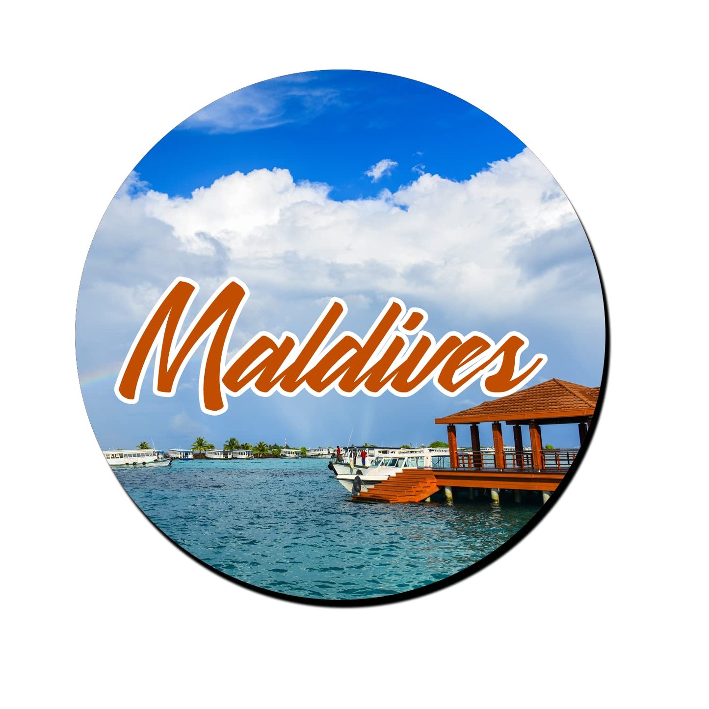 ShopTwiz Maldives View Decorative Large Fridge Magnet