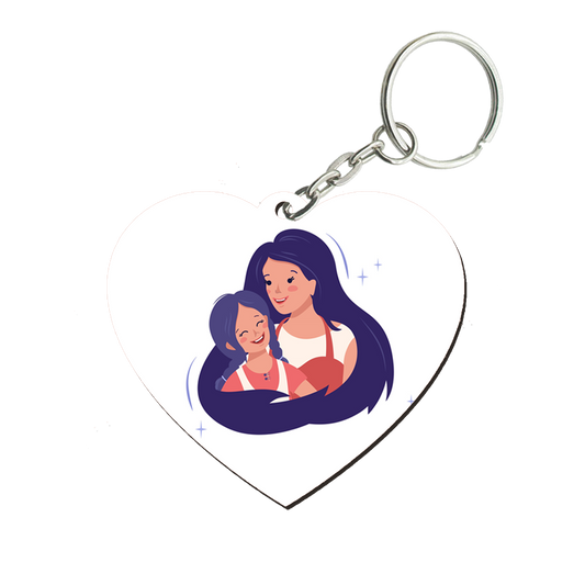 Happy Mothers Day Heart Keyring